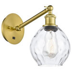 Innovations Lighting - Innovations Lighting 317-1W-SG-G362 Waverly, 1 Light Small Wall In Indus - The Small Waverly 1 Light Sconce is part of the BaWaverly 1 Light Smal Satin GoldUL: Suitable for damp locations Energy Star Qualified: n/a ADA Certified: n/a  *Number of Lights: 1-*Wattage:100w Incandescent bulb(s) *Bulb Included:No *Bulb Type:Incandescent *Finish Type:Satin Gold