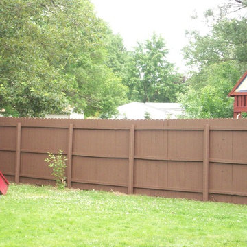 New fence solid stain application after pic