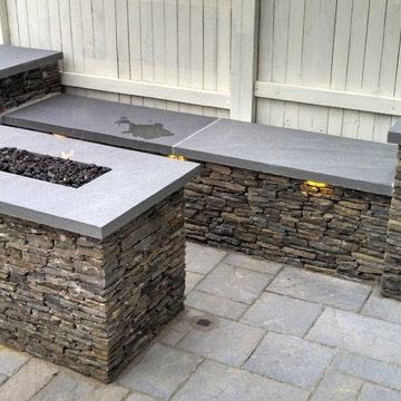 Patio, Bench, & Fire Pit at Alexandria Townhouse