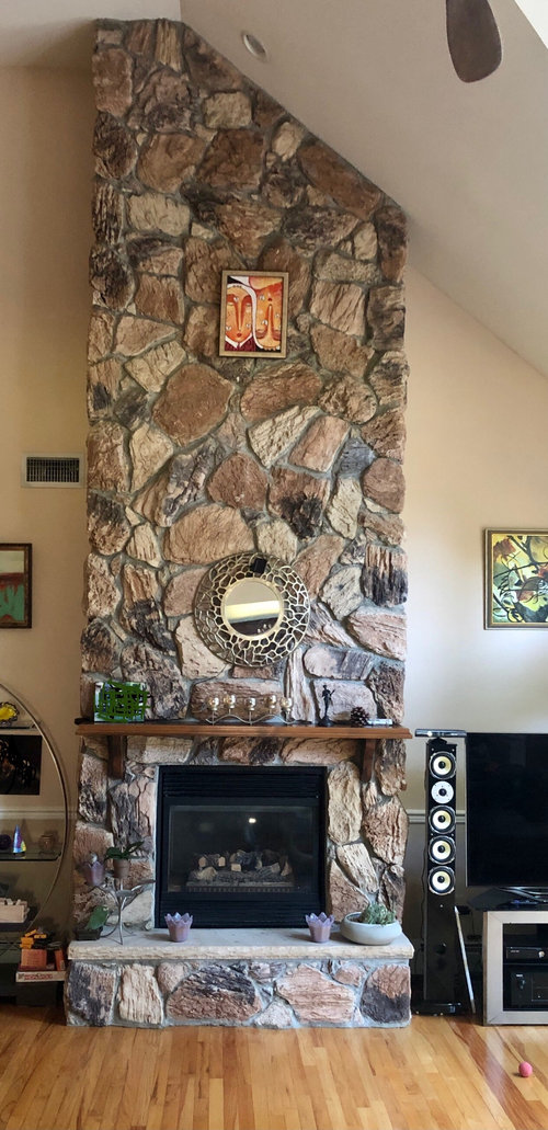 Need Advice On Rock Fireplace Makeover, How To Clean Lava Rock Fireplace