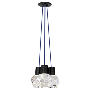 Kira Ceiling Pendant, 3-Light, LED, Black, 10"W (700TDKIRAP3UB-LEDWD 70PGLEA)