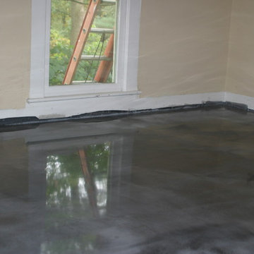 Project In Progress: Full Bathroom - epoxy floor coating system over wood subflo