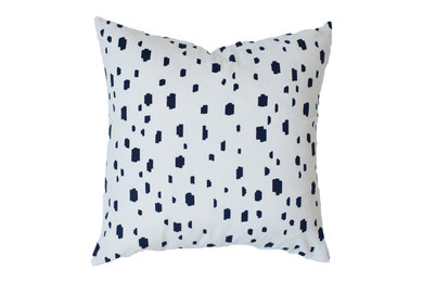 Navy Spotted Cushion