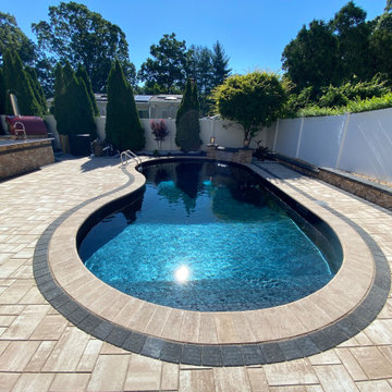 Pool Patio with Kitchen, Pizza Oven and Outdoor TV - Kings Park, NY 11754