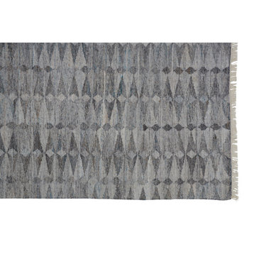 Weave & Wander Elstow Eco-Friendly Moroccan Diamond Rug, Gray, 2'x3'