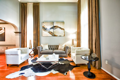 Inspiration for a contemporary living room remodel in Houston