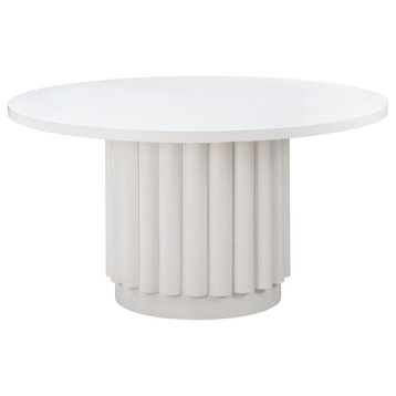 Kali 55" White Round Dining Table