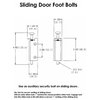 FPL Sliding Door Lock Security Foot Bolt, Antique Nickel