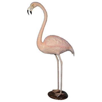 Flamingo Bronze Sculpture, Special Patina Finish