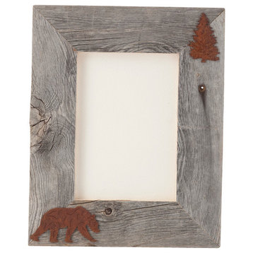 Two-Image Barnwood Frames, 5x7, Bear Tree, Landscape