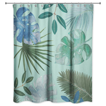 Tropical Leaf Variety 4 71x74 Shower Curtain