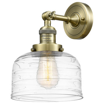 Innovations Bell LED Large Wall Sconce 203-AB-G713-LED, Antique Brass
