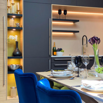 UNIQUE BLACK AND GREEN MODERN KITCHEN