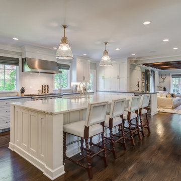 White Kitchen / Great Room - French Normandy Tudor