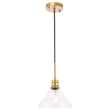 Living District Gil 1 Light Small Pendant, Brass