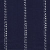 Carlo Vintage Indigo Dot Stripe 72" Shower Curtain Cotton, Unlined