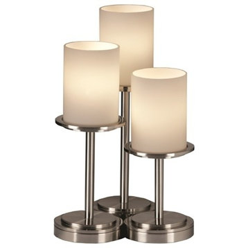 Justice Designs Fusion Dakota 3-LT Table Lamp - Brushed Nickel