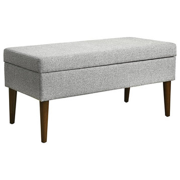 Large Ottoman Bench with Storage for Living Room & Bedroom, Ash Gray
