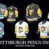 Original Art of the NHL 1972-73 Pittsburgh Penguins jersey