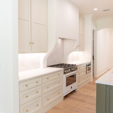Unique kitchen vent hood made from plaster of paris