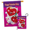 Happy Valentine's Day Spring Valentines Flags Set