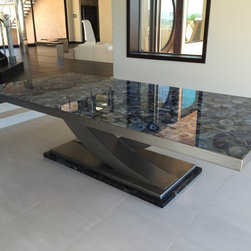 Blue Agate Exotic Slabs - Dining Tables