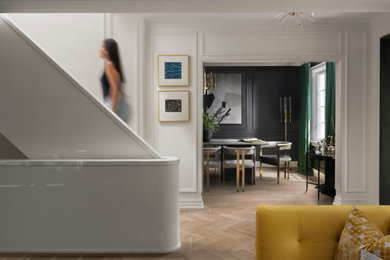 Example of a transitional hallway design in Other