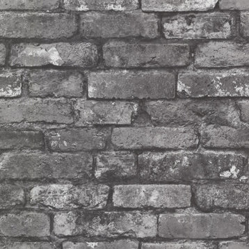 Debs Grey Exposed Brick Wallpaper Bolt