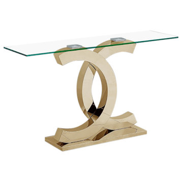 Hedie Console Table Gold