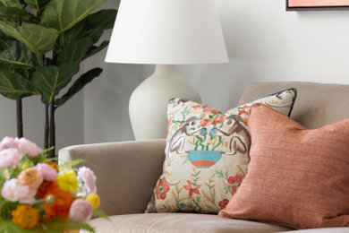 Living room - transitional living room idea in Portland