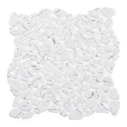 Riverbed Glass Pebbles by Glazzio Tile - Mosaic Tile
