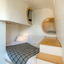 van to campervan conversion and 2-car garage