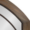 Haldron Wood Arch Mirror, Rustic Brown 24x36