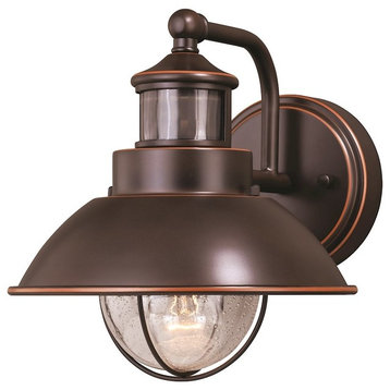 Vaxcel Harwich Dualux 8" Outdoor Wall Light, Burnished Bronze