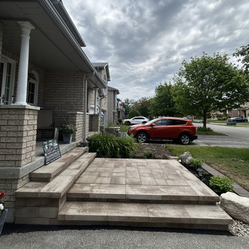 Modern Front Entrance Steps, Bistro Patio