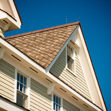Roofline with Copper Caps