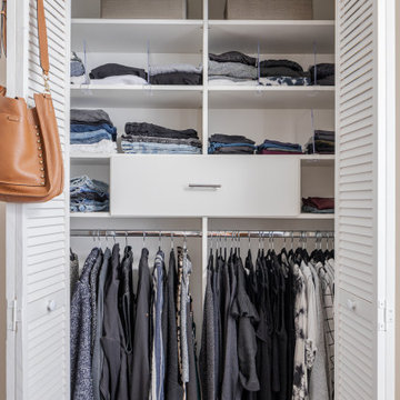 His and Hers Reach-In Closets