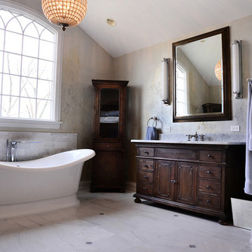Master Bath Remodeled with Custom Subtle Faux Effects