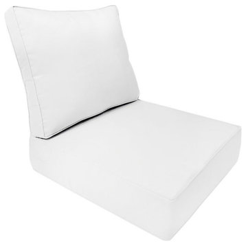 |COVER ONLY| Outdoor Piped Trim Medium Deep Seat Backrest Pillow Slipcover AD106