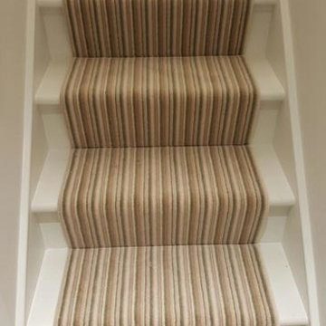 Striped Carpet Runner to Stairs