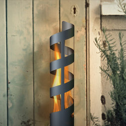 DecorPro 4'' x 56'' Volution Torches Gunmetal Grey Fireburner D10309 - Indoor Fireplaces