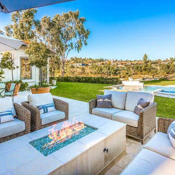 Luxury Exterior Seating Area Design of a Golf Course Home