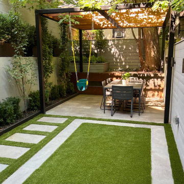 Kid friendly narrow garden