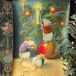 Merry Mice Christmas Banner - Holiday Decorations