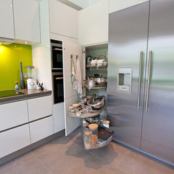 Tall Kitchen Storage with Le Mans corner unit - Kitchen Cabinetry