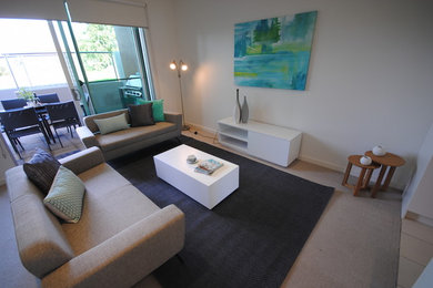 Design ideas for a modern family room in Adelaide.