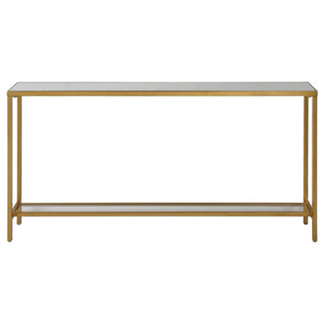 Classic Minimalist Gold Console Table, Simple Hall Entry