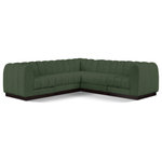 Meridian Furniture - Quinn Chenille Upholstered 5-Piece L-Shaped Modular Sectional, Green - The Quinn Modular Sectional is a stunning piece crafted in a rich and luxurious green chenille fabric. Its awe-inspiring design and exceptional quality make it a perfect addition to any space, whether it's a living room, bedroom, or office. The sectional's plush cushioning and sturdy frame provide both comfort and durability, ensuring that it will be a favorite for years to come. Whether you're looking for a statement piece or simply a comfortable seating option, the Quinn sectional is an excellent choice.