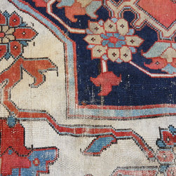 Restoration of this antique country home Persian large carpet. - Floor Rugs
