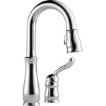 Delta - Delta Leland Single Handle Pull-Down Bar/Prep Faucet, Chrome, 9978-DST - Delta MagnaTite Docking uses a powerful integrated magnet to pull your faucet spray wand precisely into place and hold it there so it stays docked when not in use. Delta faucets with DIAMOND Seal Technology perform like new for life with a patented design which reduces leak points, is less hassle to install and lasts twice as long as the industry standard*. Kitchen faucets with Touch-Clean  Spray Holes  allow you to easily wipe away calcium and lime build-up with the touch of a finger. You can install with confidence, knowing that Delta faucets are backed by our Lifetime Limited Warranty.  *Industry standard is based on ASME A112.18.1 of 500,000 cycles.